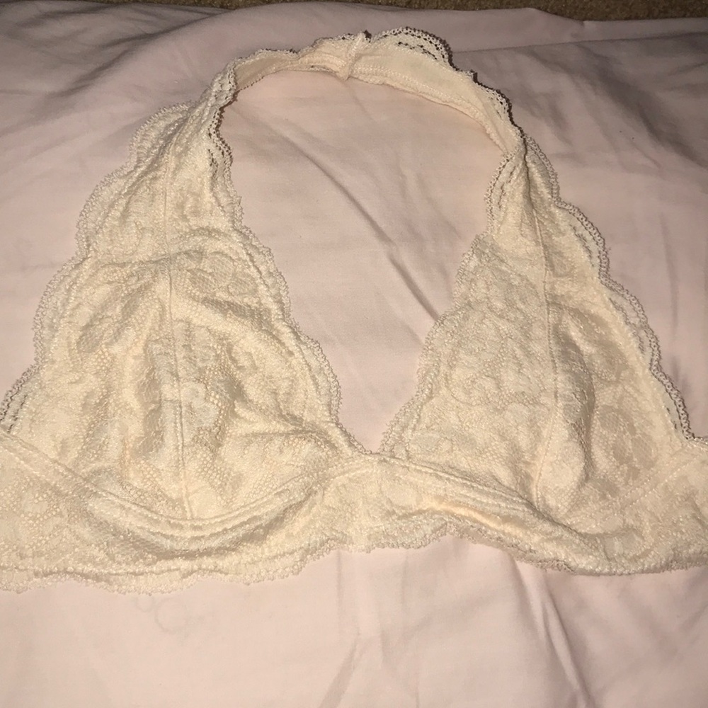 cream/ivory halter bralette